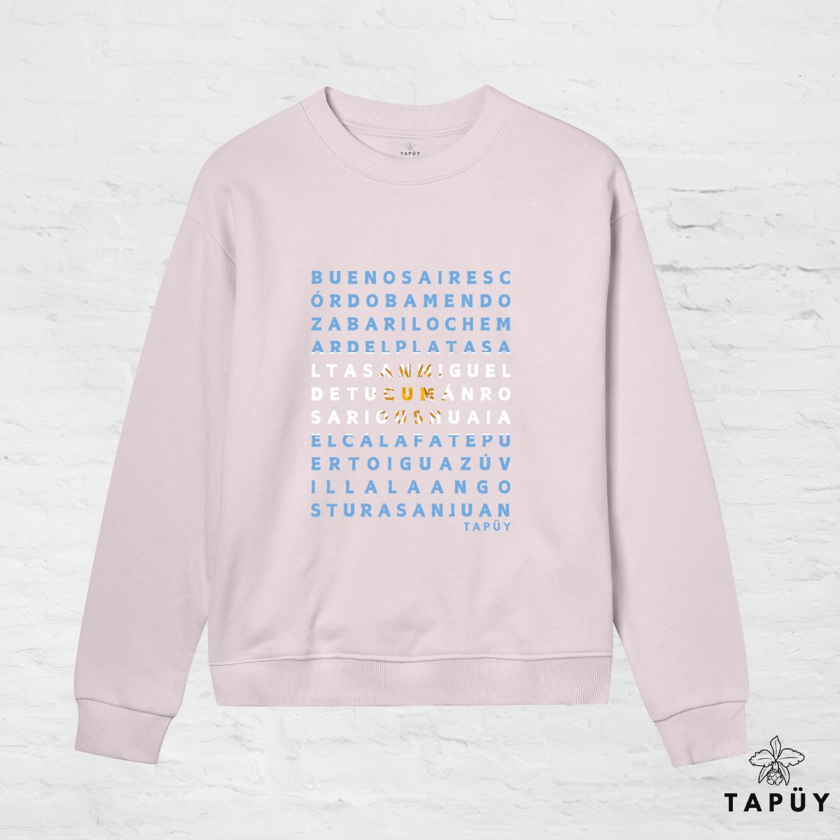 Sweatshirt Femme - Ciudades de Argentina Rose Clair / XS de la marque Tapüy