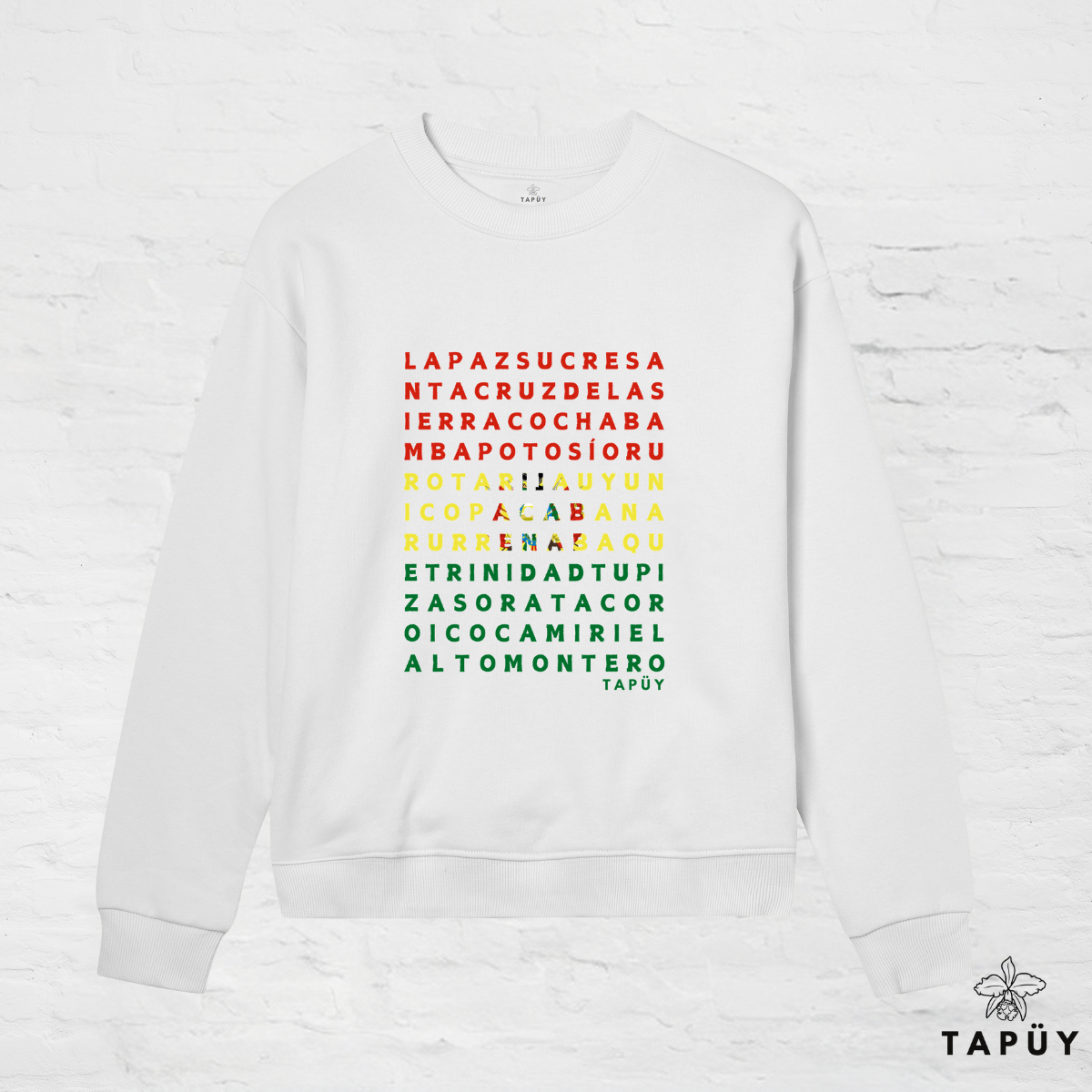 Sweatshirt Femme - Ciudades de Bolivia White / XS de la marque Tapüy
