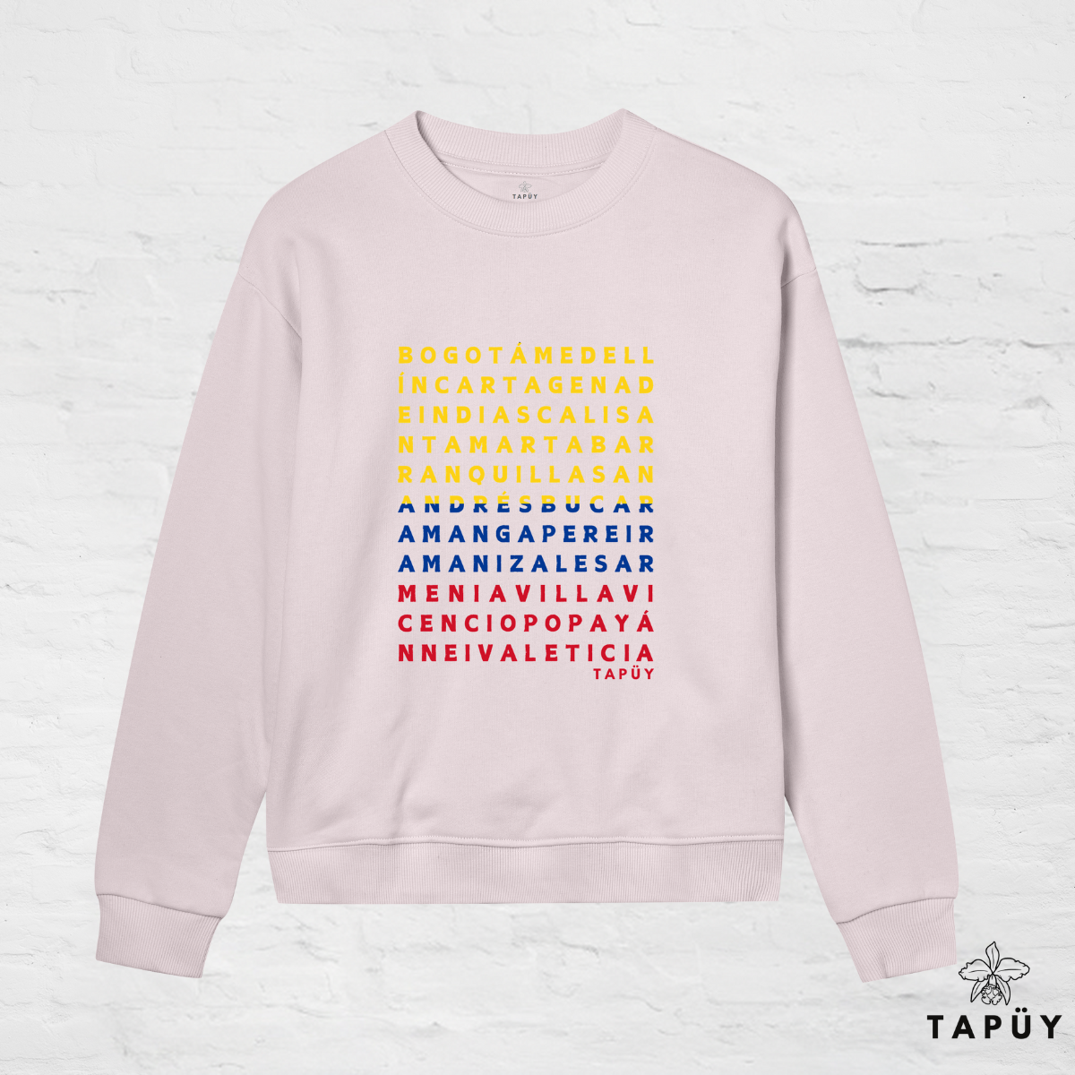 Sweatshirt Femme - Ciudades de Colombia Rose Clair / XS de la marque Tapüy