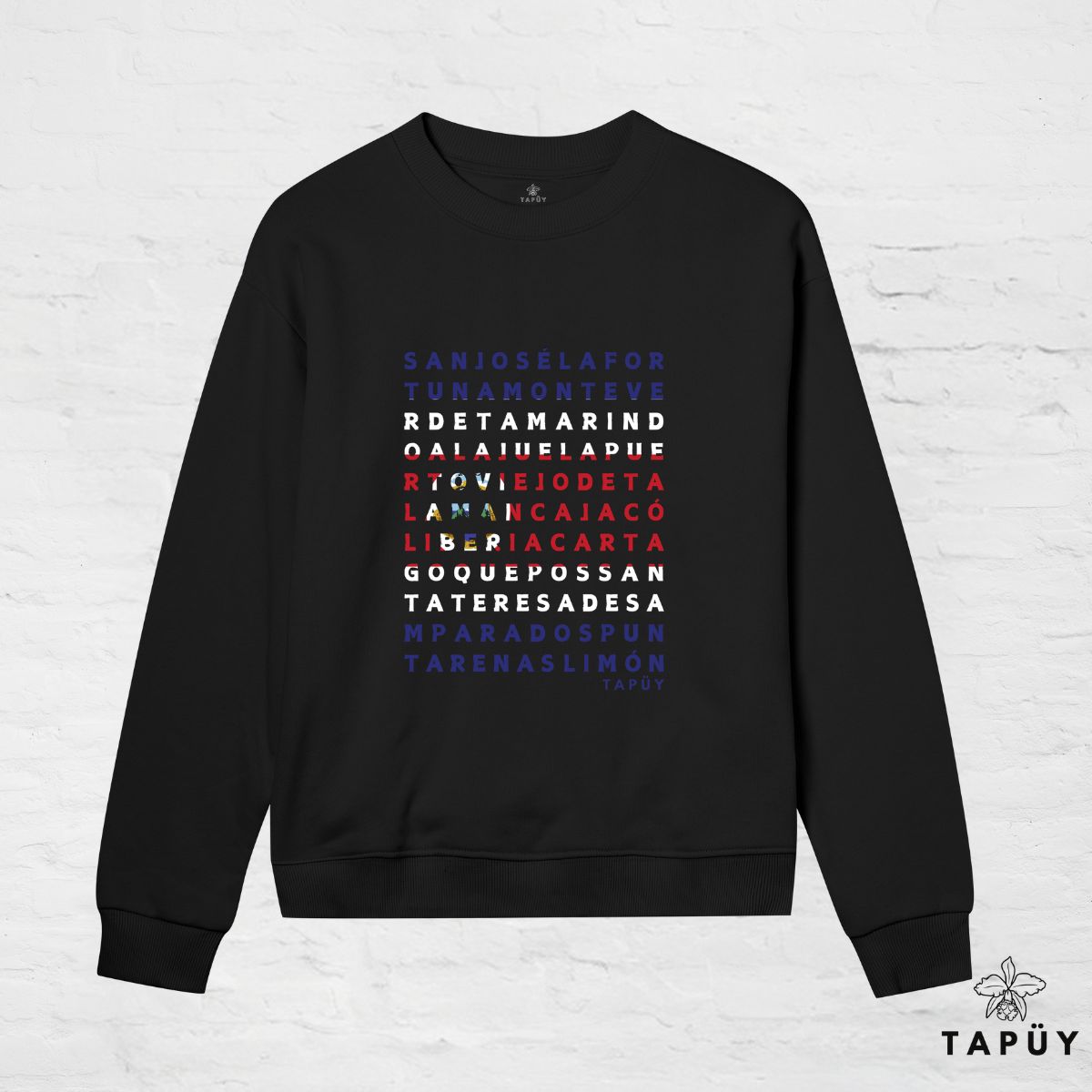 Sweatshirt Femme - Ciudades de Costa Rica Black / XS de la marque Tapüy
