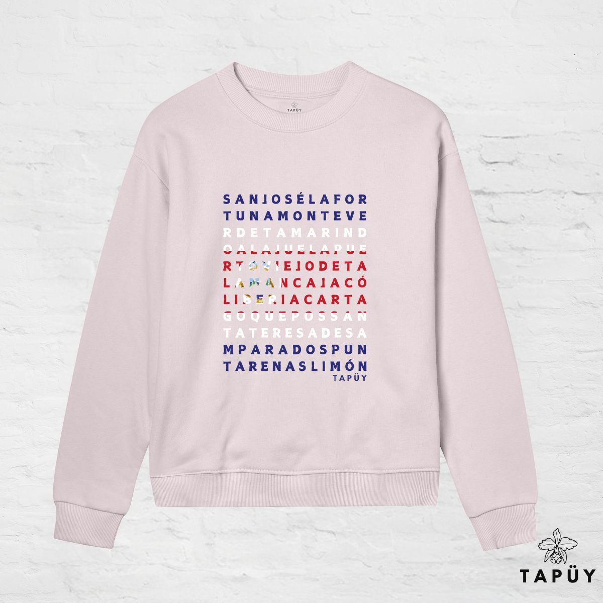 Sweatshirt Femme - Ciudades de Costa Rica Rose Clair / XS de la marque Tapüy