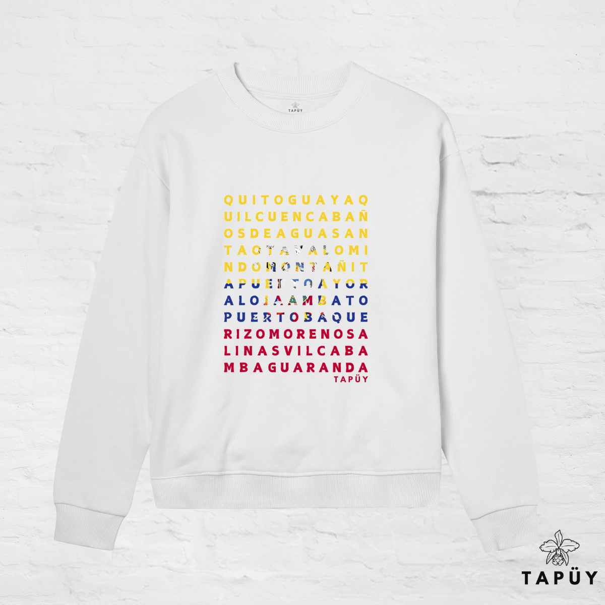 Sweatshirt Femme - Ciudades de Ecuador White / XS de la marque Tapüy