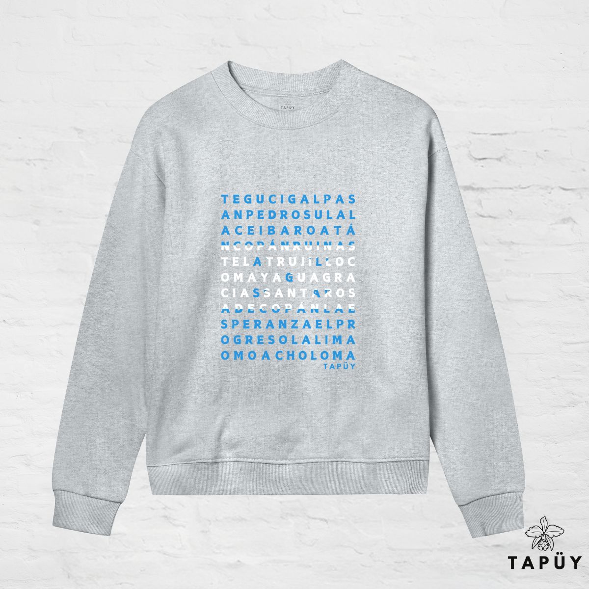 Sweatshirt Femme - Ciudades de Honduras Gris Chiné / XS de la marque Tapüy