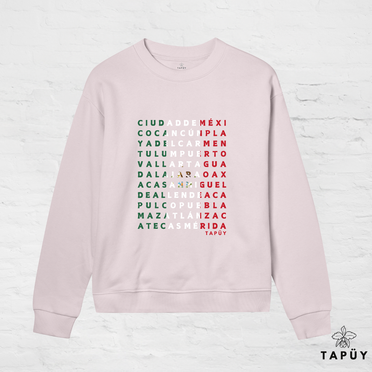 Sweatshirt Femme - Ciudades de México Rose Clair / XS de la marque Tapüy