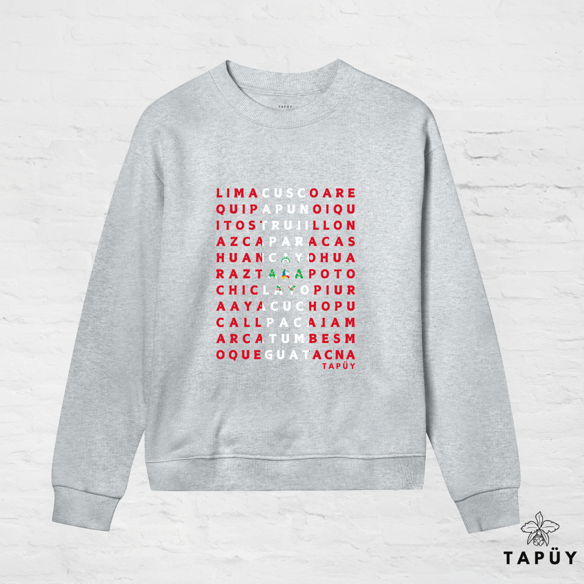 Sweatshirt Femme - Ciudades de Perú Gris Chiné / XS de la marque Tapüy