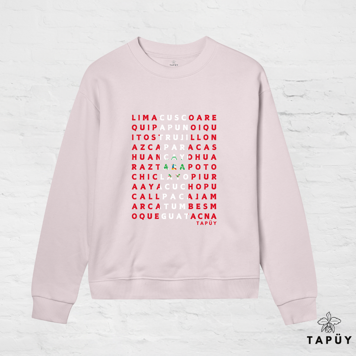Sweatshirt Femme - Ciudades de Perú Rose Clair / XS de la marque Tapüy
