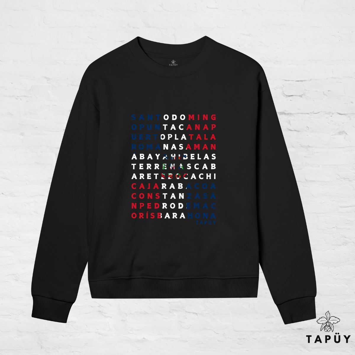 Sweatshirt Femme - Ciudades de República Dominicana Black / XS de la marque Tapüy