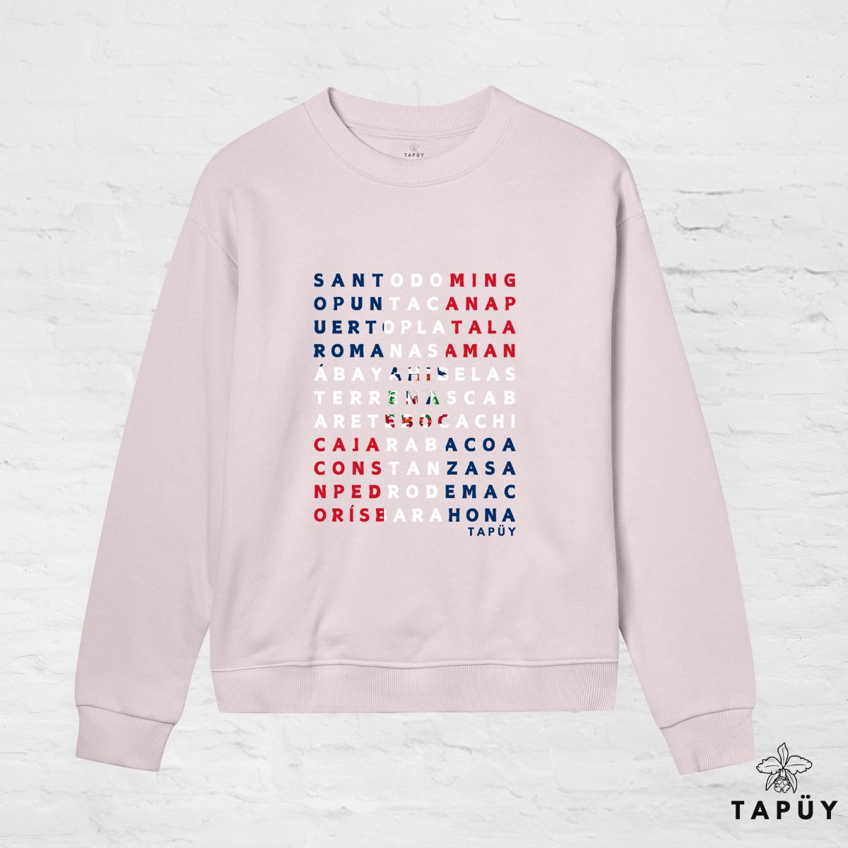 Sweatshirt Femme - Ciudades de República Dominicana Rose Clair / XS de la marque Tapüy