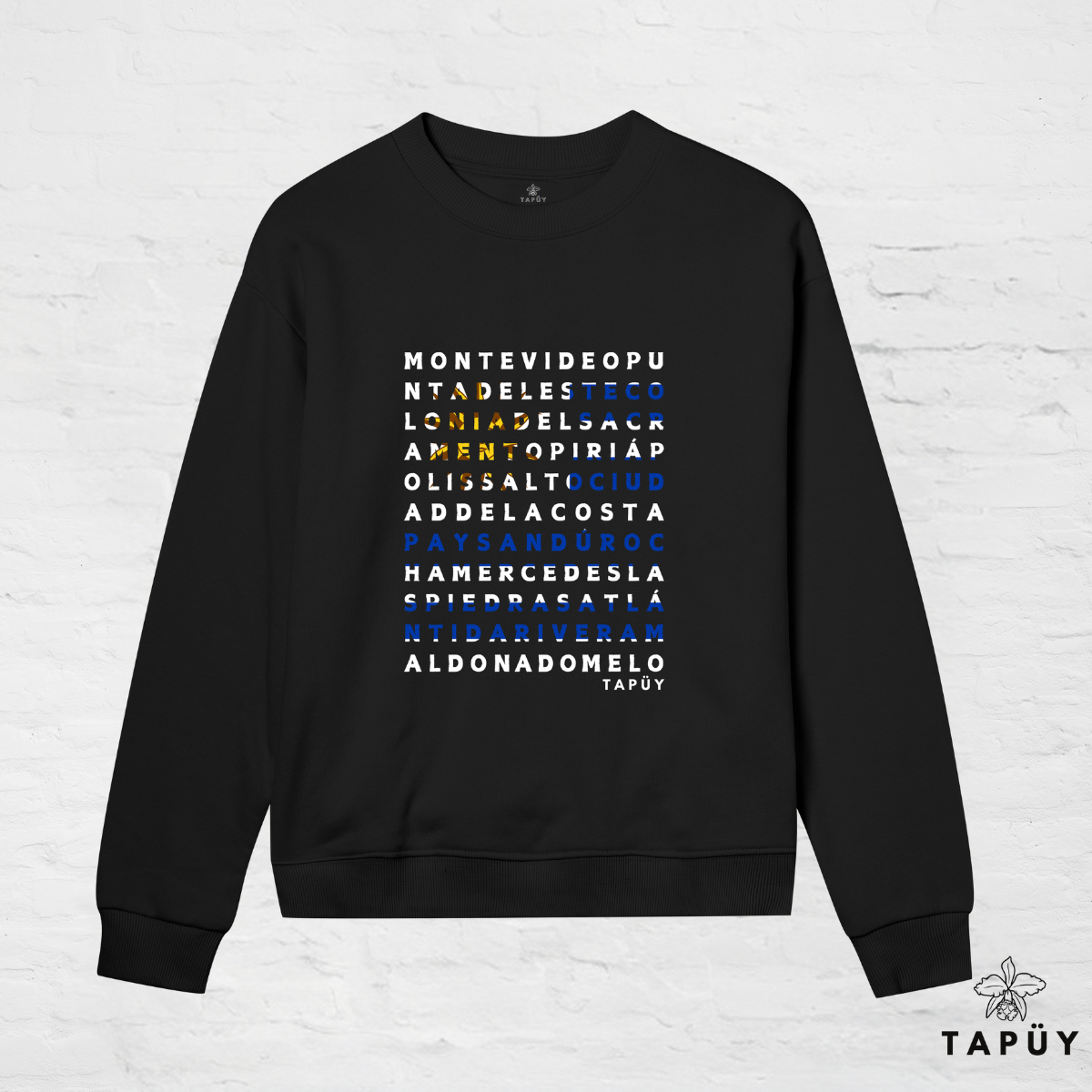 Sweatshirt Femme - Ciudades de Uruguay Black / XS de la marque Tapüy