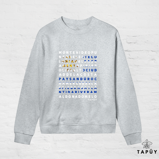 Sweatshirt Femme - Ciudades de Uruguay Gris Chiné / XS de la marque Tapüy