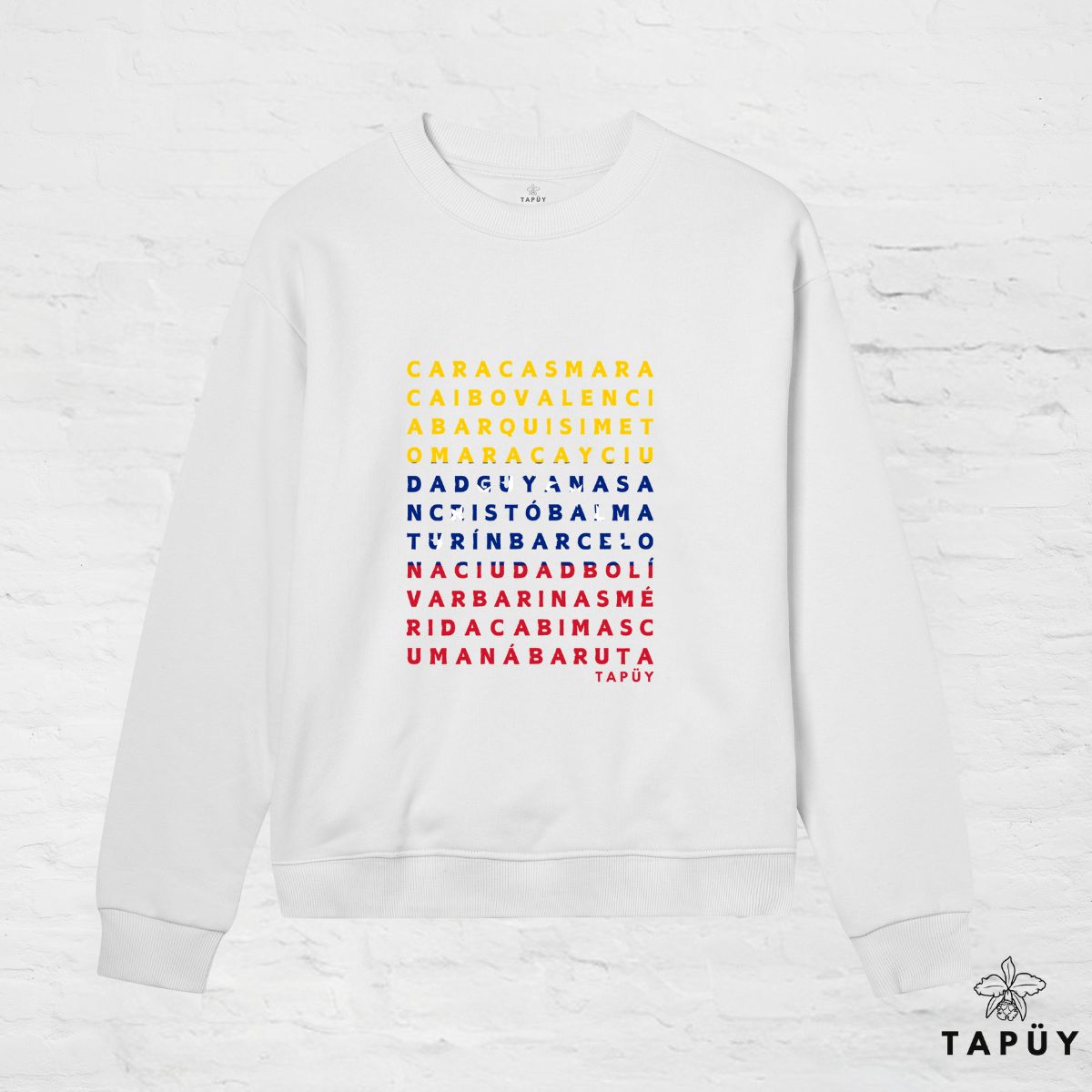 Sweatshirt Femme - Ciudades de Venezuela White / XS de la marque Tapüy