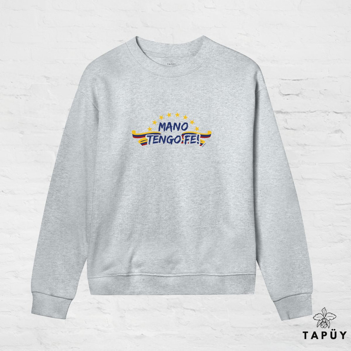 Sweatshirt Femme - Mano Tengo Fe! Gris Chiné / XS de la marque Tapüy