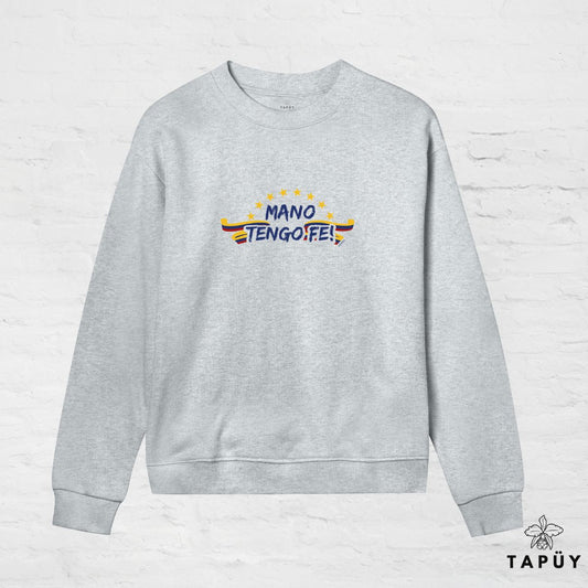 Sweatshirt Femme - Mano Tengo Fe! Gris Chiné / XS de la marque Tapüy