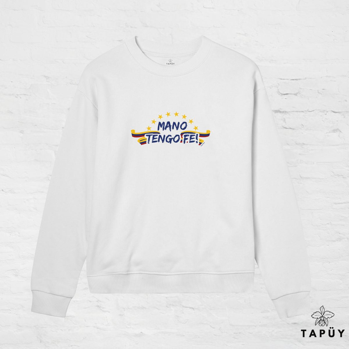 Sweatshirt Femme - Mano Tengo Fe! White / XS de la marque Tapüy