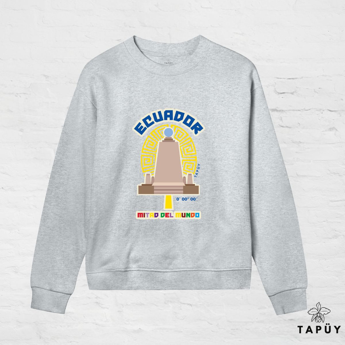 Sweatshirt Femme - Mitad del Mundo Gris Chiné / XS de la marque Tapüy