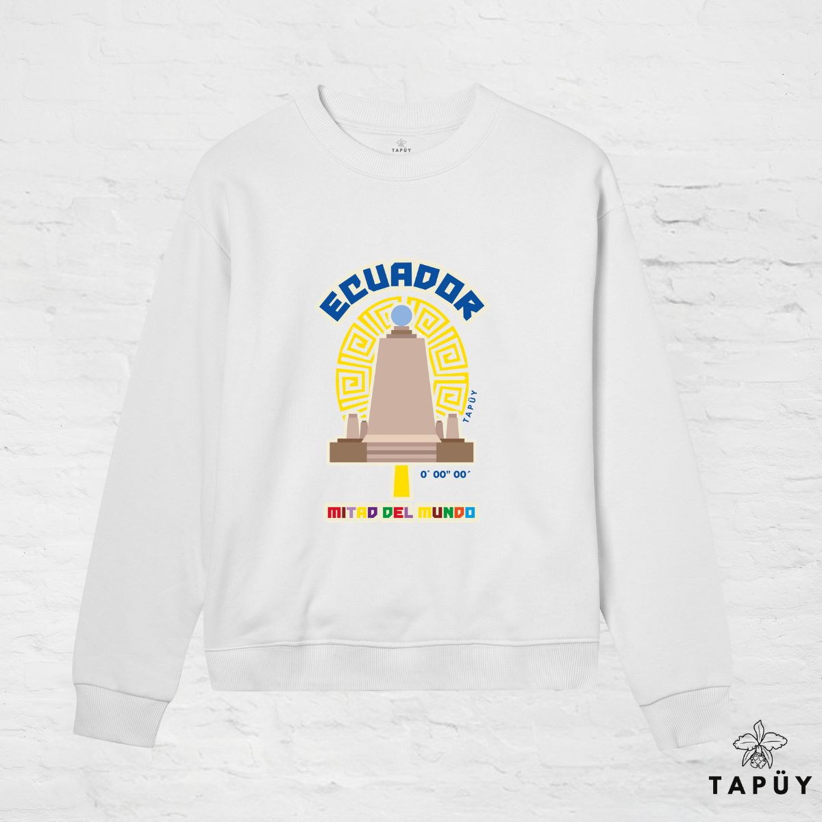 Sweatshirt Femme - Mitad del Mundo White / XS de la marque Tapüy