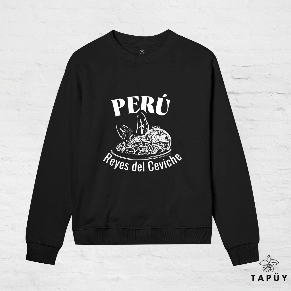 Sweatshirt Femme - Reyes del Ceviche Black / XS de la marque Tapüy