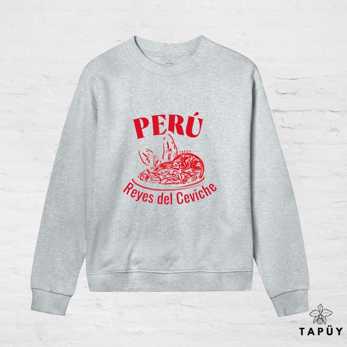 Sweatshirt Femme - Reyes del Ceviche Gris Chiné / XS de la marque Tapüy