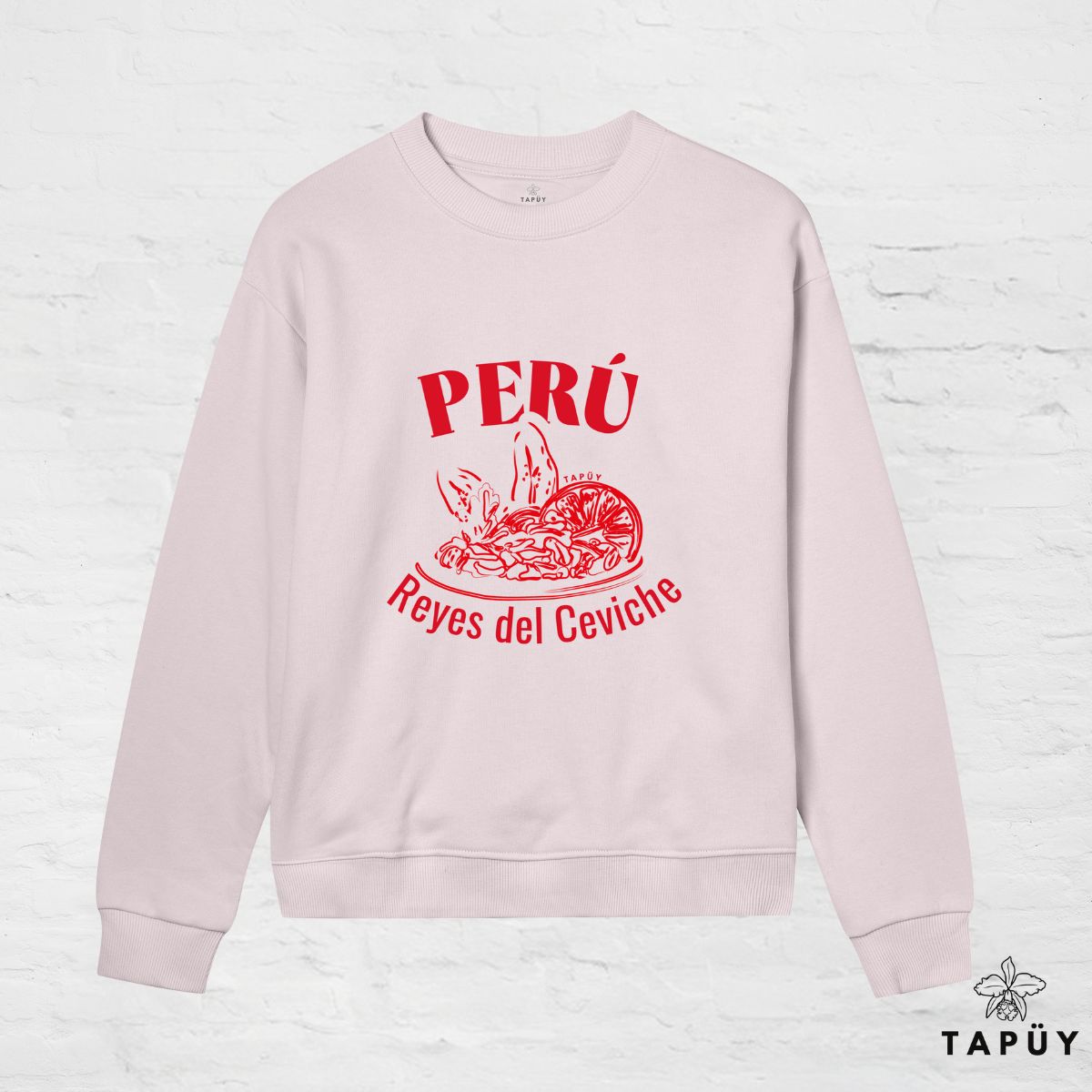 Sweatshirt Femme - Reyes del Ceviche Rose Clair / XS de la marque Tapüy