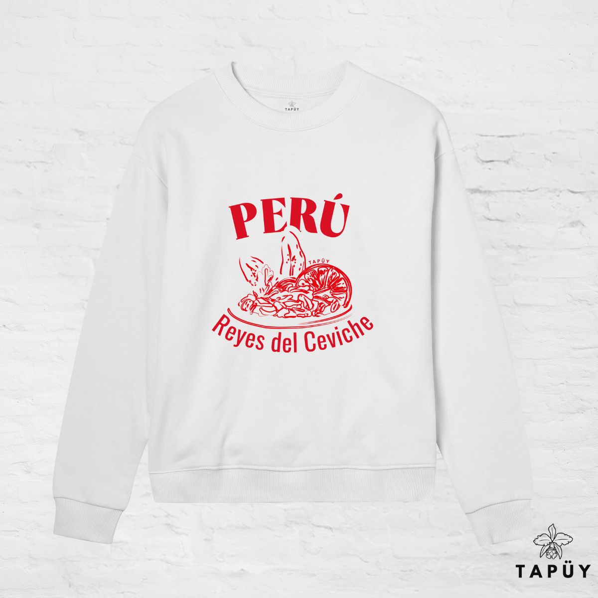 Sweatshirt Femme - Reyes del Ceviche White / XS de la marque Tapüy
