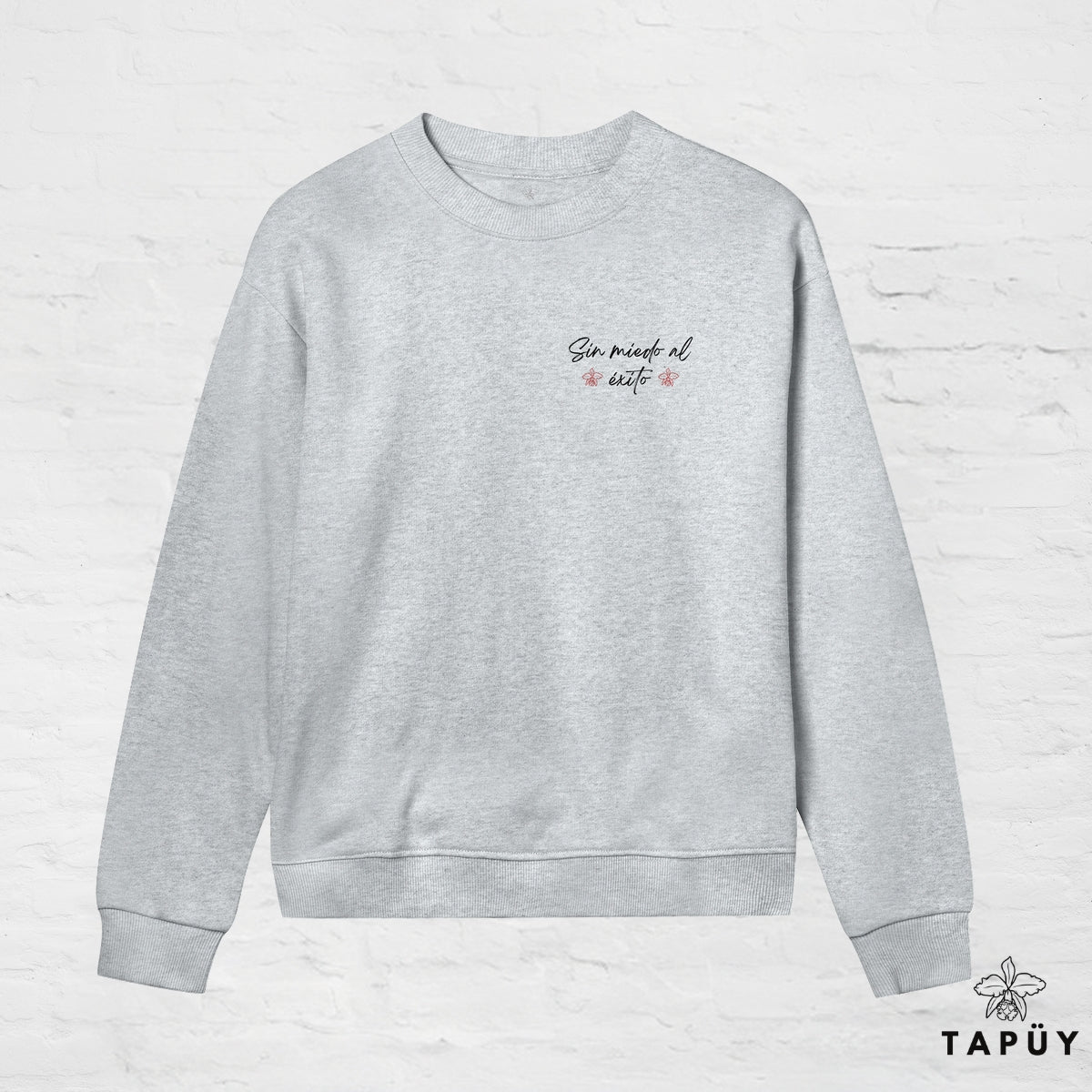 Sweatshirt Femme Sin Miedo Al Exito Gris Chiné / XS de la marque Tapüy