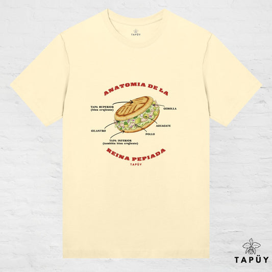 T-Shirt Femme - Anatomía de la Reina Pepiada Jaune Clair / XS de la marque Tapüy