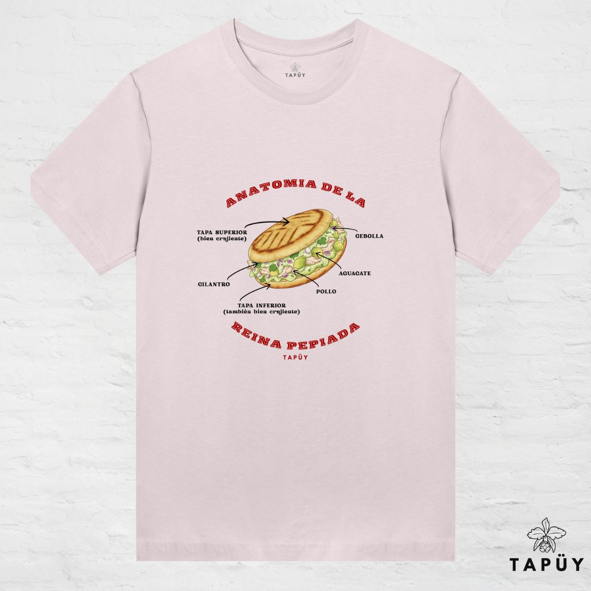 T-Shirt Femme - Anatomía de la Reina Pepiada Rose Clair / XS de la marque Tapüy
