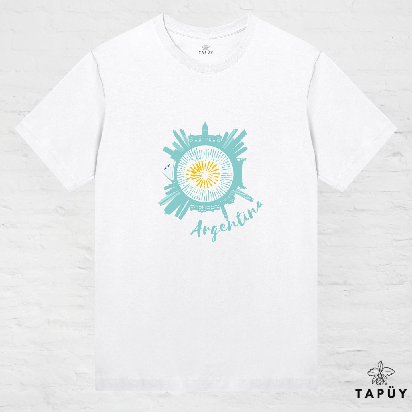T-shirt femme - Argentine – Soleil national & skyline de Buenos Aires White / XS / women de la marque Tapüy