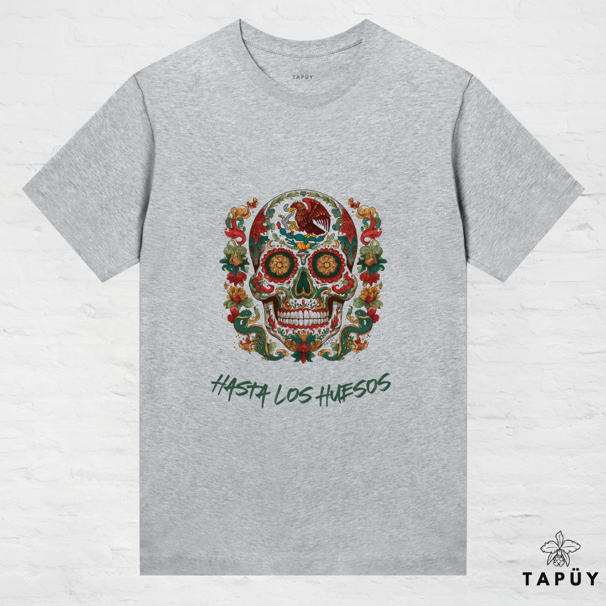 T-Shirt Femme - Hasta los huesos Gris Chiné / XS de la marque Tapüy