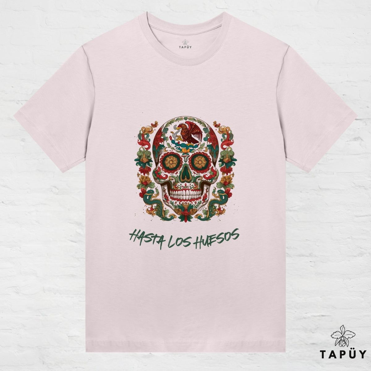 T-Shirt Femme - Hasta los huesos Rose Clair / XS de la marque Tapüy