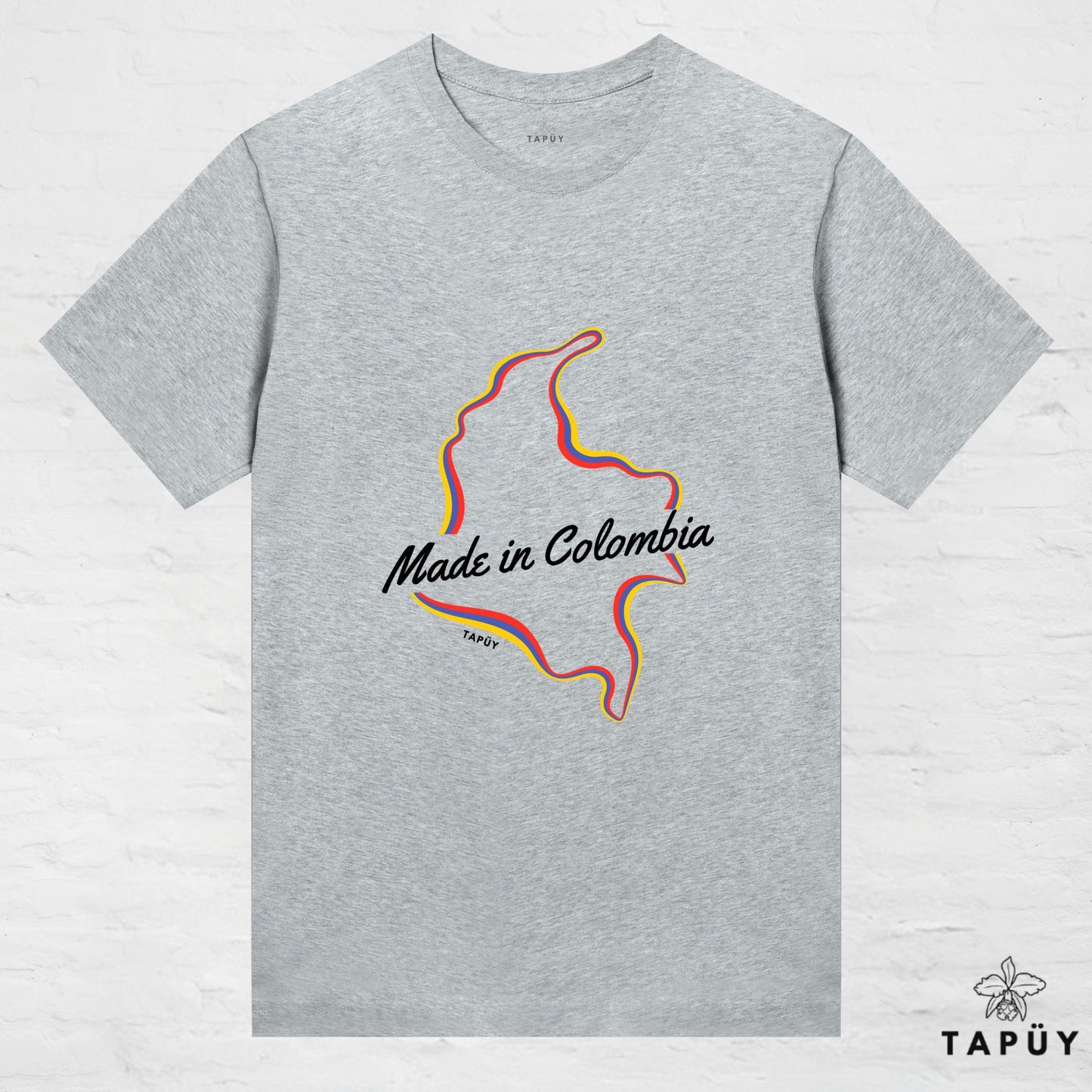 T-Shirt Femme - Made in Colombia Gris Chiné /  women de la marque Tapüy