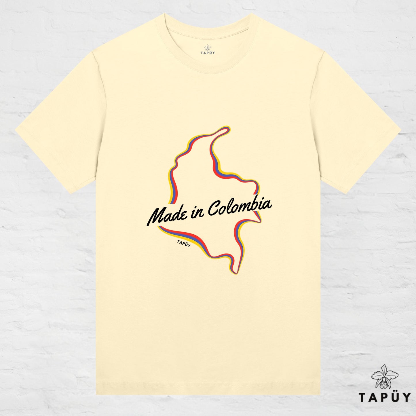 T-Shirt Femme - Made in Colombia Jaune Clair / women de la marque Tapüy