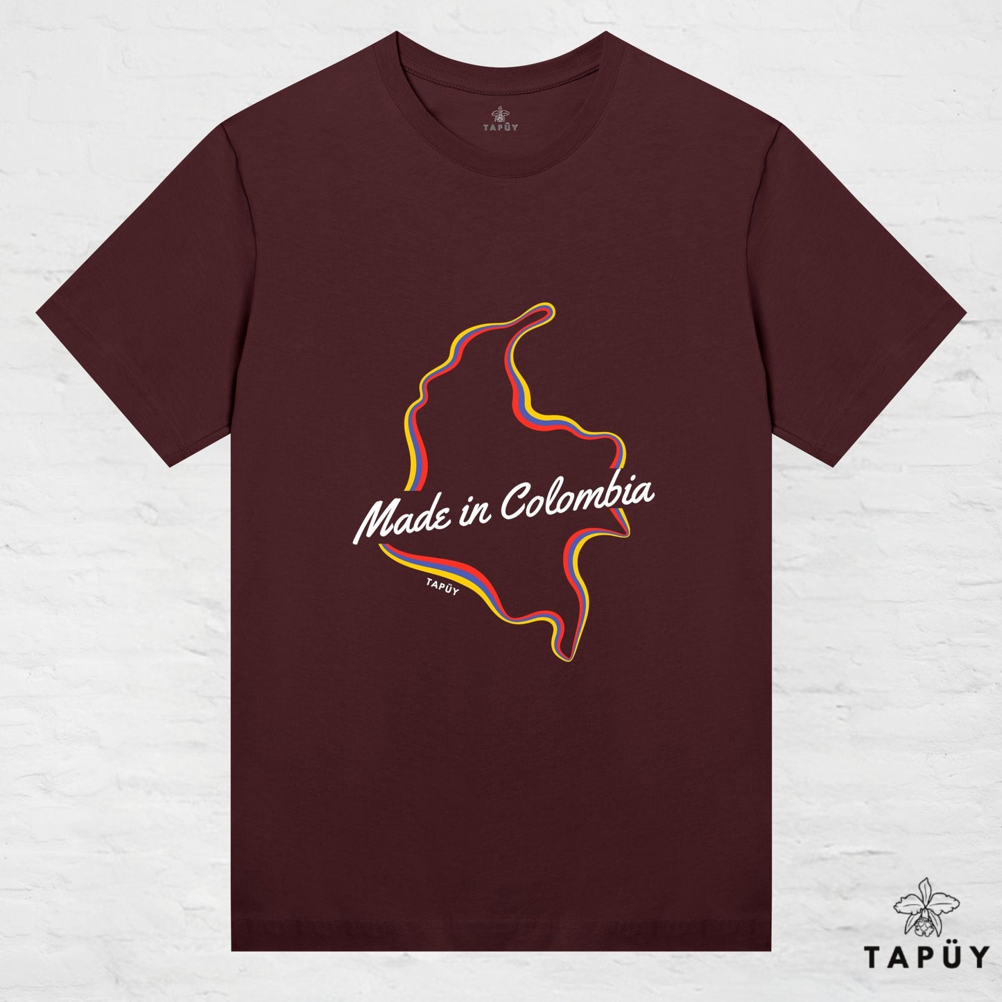 T-Shirt Femme - Made in Colombia Marron Foncé / women de la marque Tapüy