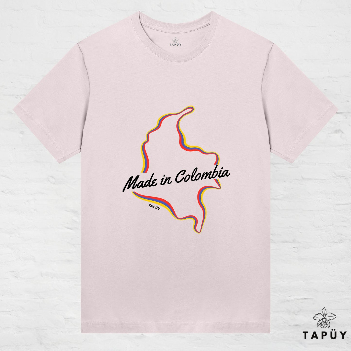 T-Shirt Femme - Made in Colombia Rose Clair / women de la marque Tapüy