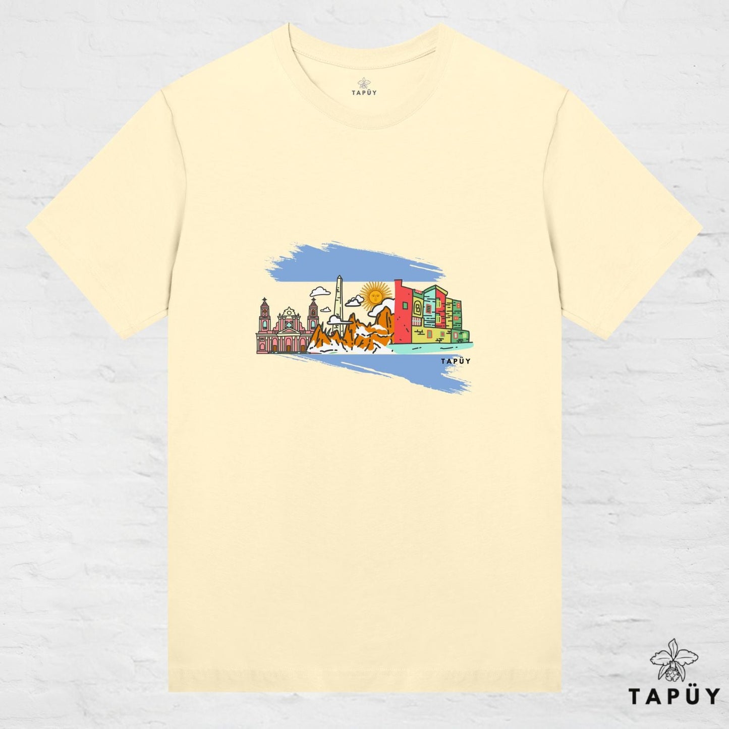 T-Shirt Femme - Paisajes Argentina Jaune Clair / XS / women de la marque Tapüy