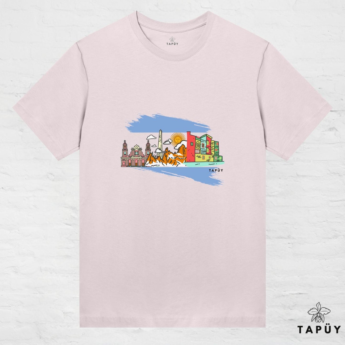 T-Shirt Femme - Paisajes Argentina Rose Clair / XS / women de la marque Tapüy