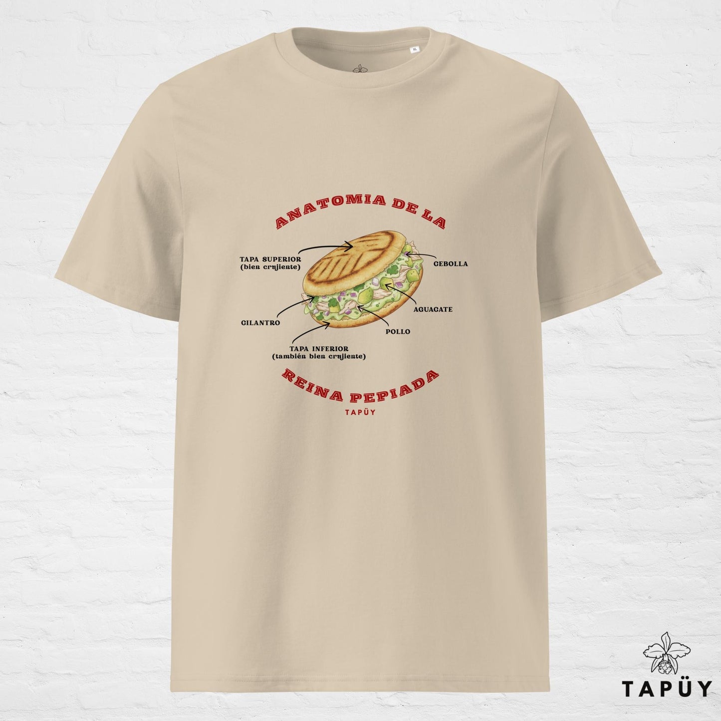 T-Shirt Homme Anatomía de la Reina Pepiada Desert Dust / S de la marque Tapüy