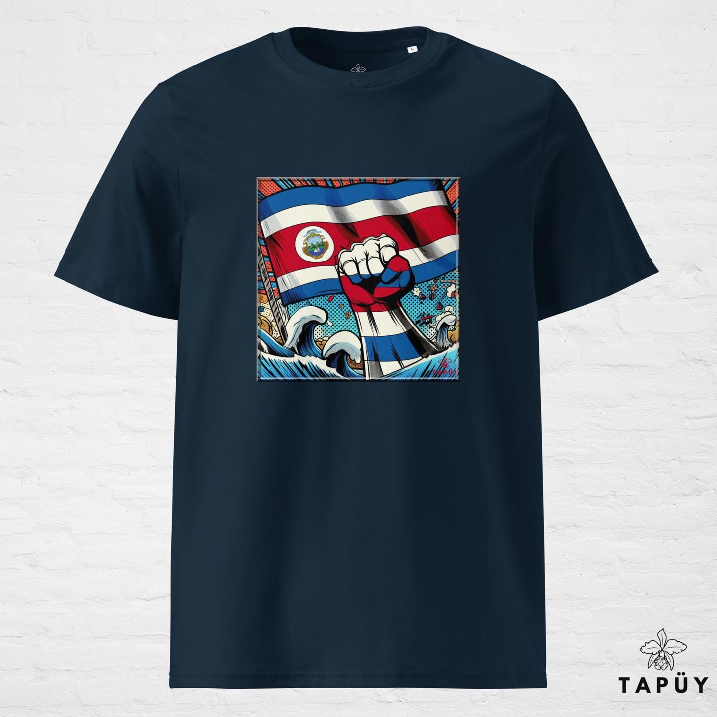 T-Shirt Homme Comics Viva Costa Rica Bleu Marine / S de la marque Tapüy