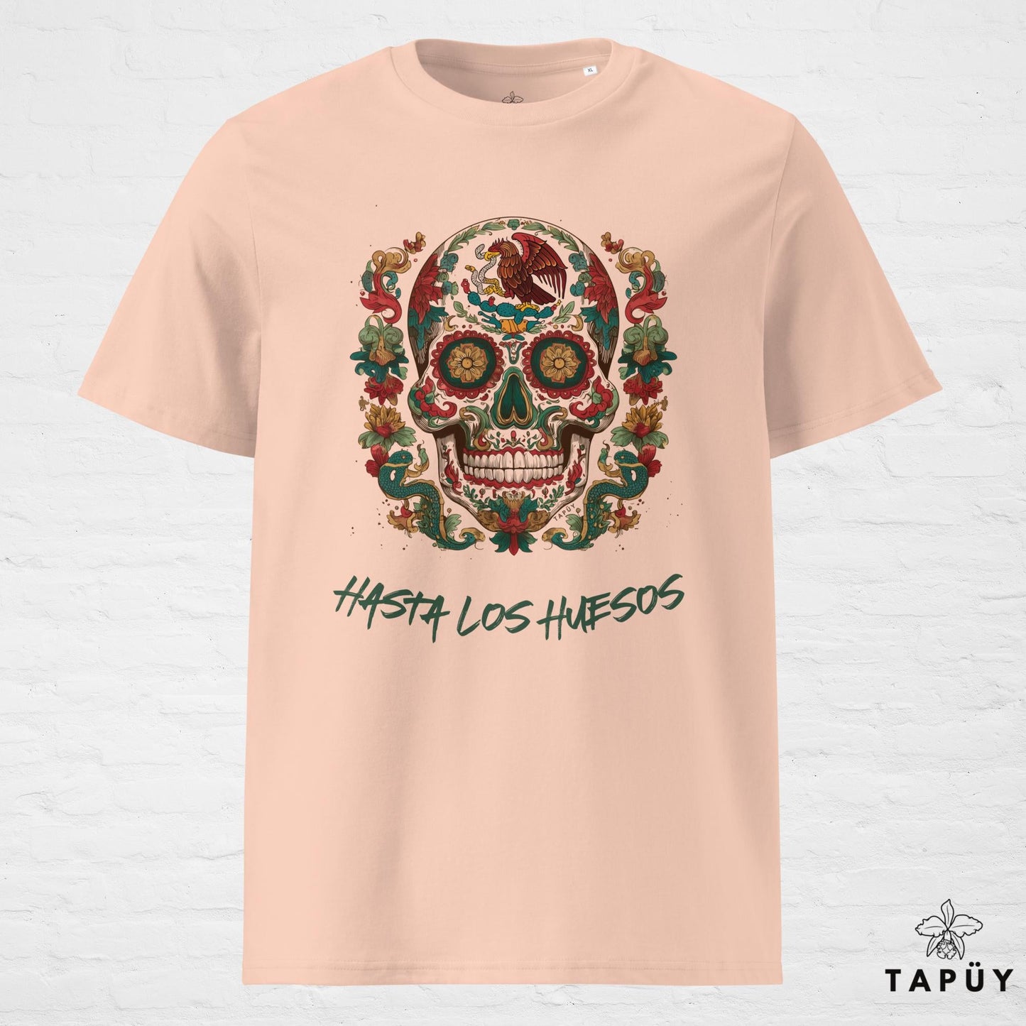 T-Shirt Homme - Hasta los huesos Fraiche Peche / S de la marque Tapüy